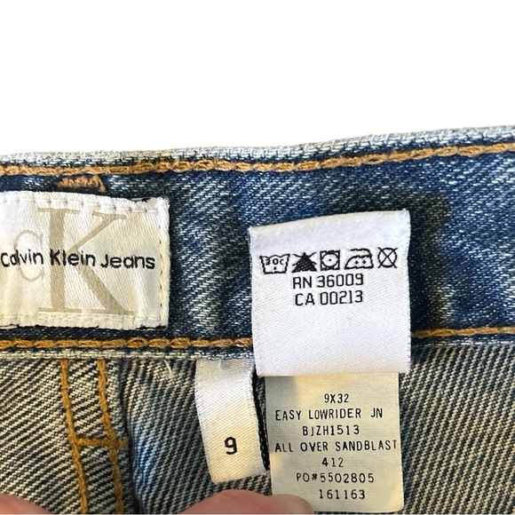 NWT Y2K CALVIN KLEIN JEANS. Easy low rider size 9 Jr. straight leg button fly - Picture 5 of 5